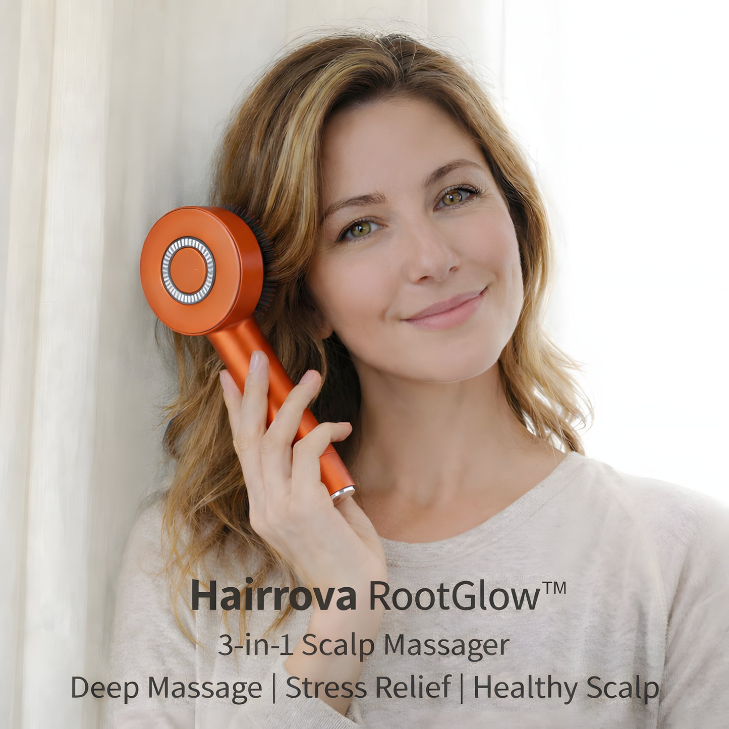 Hairrova RootGlow™ - Electric Scalp Massager for Hair Growth & Oil Applicator