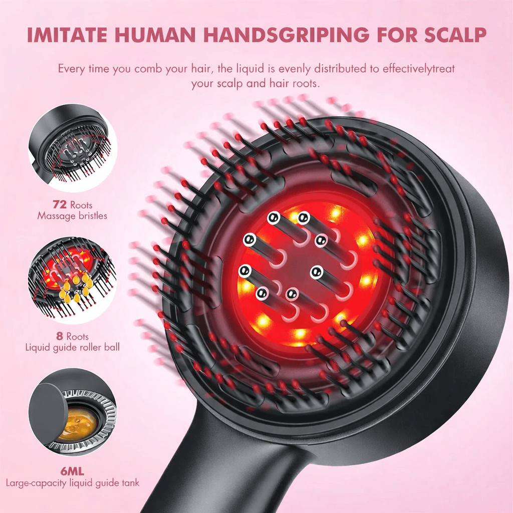 Hairrova RootGlow™ - Electric Scalp Massager for Hair Growth & Oil Applicator